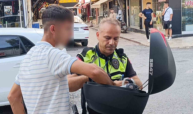 Motosikletin önünü kaldıran gence 2 bin 196 lira para cezası
