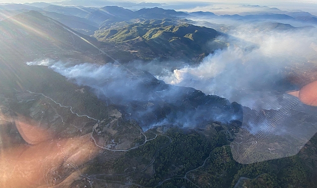 Muğla'nın 3 ilçesinde orman yangını; alevlere müdahale sürüyor