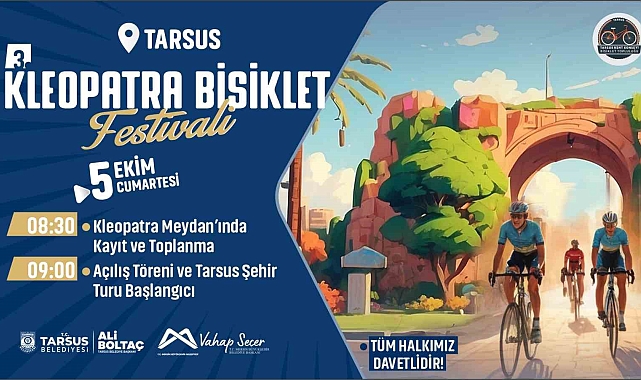 Tarsus'ta 3. Kleopatra Bisiklet Festivali başlıyor