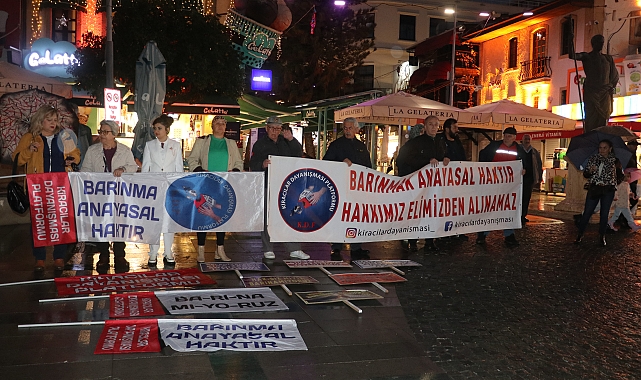 Antalya'da yüksek kira protestosu