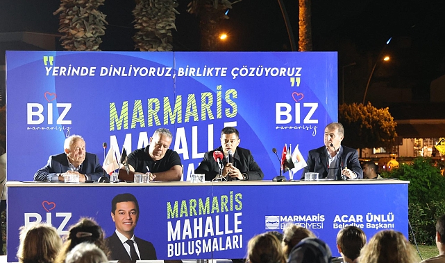 Marmaris'te mahalle buluşmaları içmeler'de başladı
