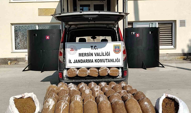 Mersin'de 455 kilo kaçak tütün ele geçirildi