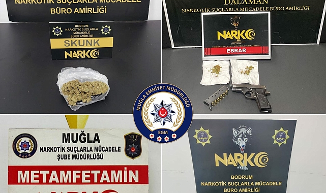 Muğla'da uyuşturucu operasyonlarında 3 tutuklama