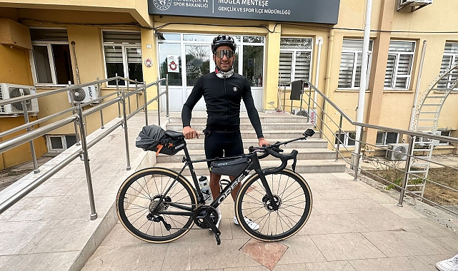 Muğlalı bisikletçi, depremzede çocuklar için 8 günde 1080 kilometre pedal çevirecek