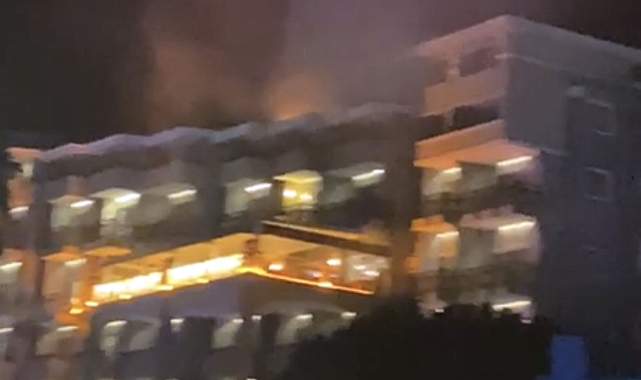 Oteldeki yangın hasara neden oldu