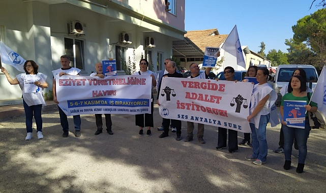 SES Antalya Şubesi’nden Eylem: "Eziyet Yönetmeliği Geri Çekilsin, Vergide Adalet Sağlansın"