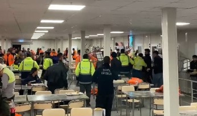 Akkuyu NGS yemekhanesinde işçiler birbirine girdi