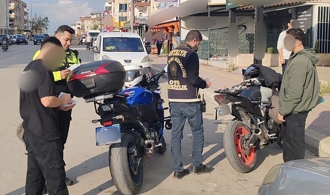 Antalya'da motosiklet denetimi