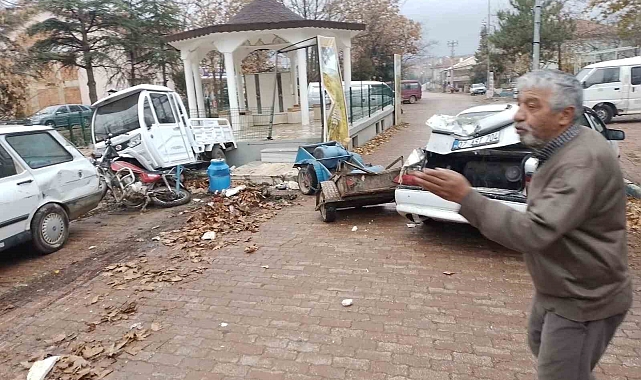 Isparta'da freni boşalan kamyon ortalığı savaş alanına çevirdi