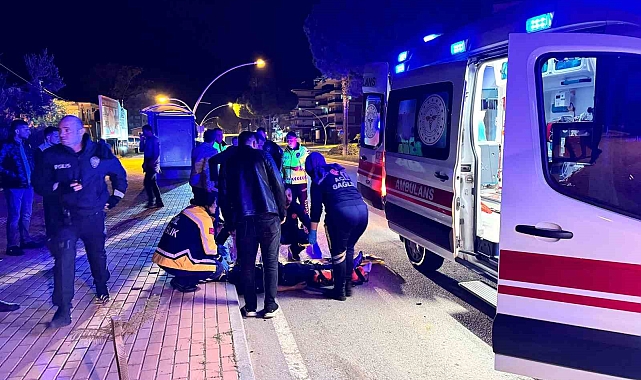Kontrolden çıkan motosiklet devrildi: 2 yaralı