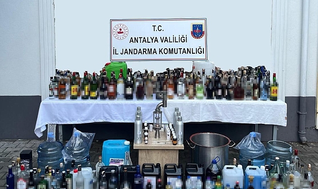 Manavgat'ta sahte alkol operasyonu