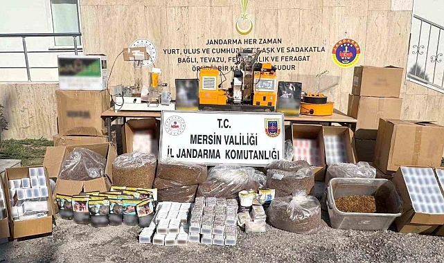 Mersin'de 73 bin 500 adet kaçak makaron ele geçirildi