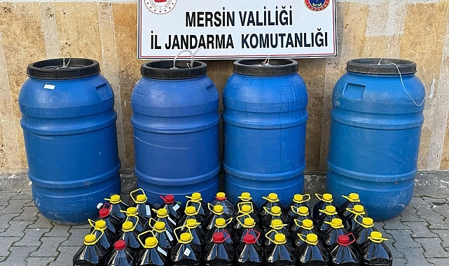 Mersin'de sahte içki imalathanesine operasyon: 2 ton 115 litre içki ele geçirildi