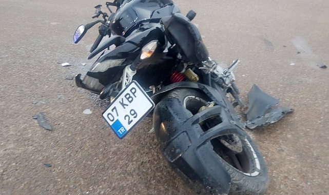 Motosiklet Sürücüsü Kaskı Sayesinde Hayatta Kaldı