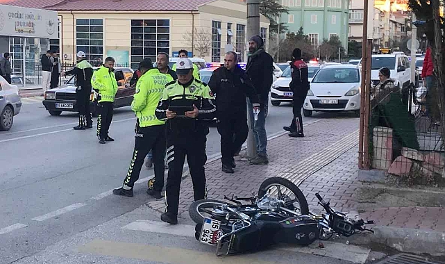 Motosiklet sürücüsü, kazada ağır yaralandı