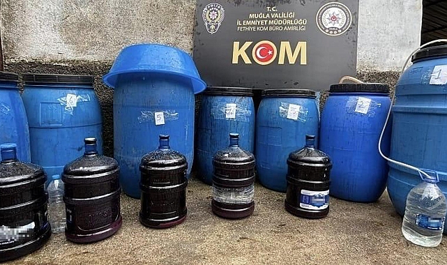 Muğla'da 891 litre sahte içki ele geçirildi