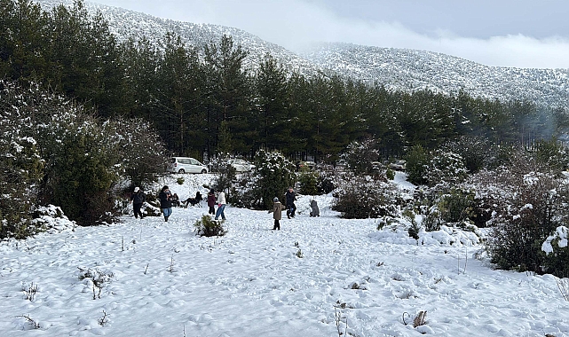 Muğla'nın yüksek kesimlerinde kar etkili oldu