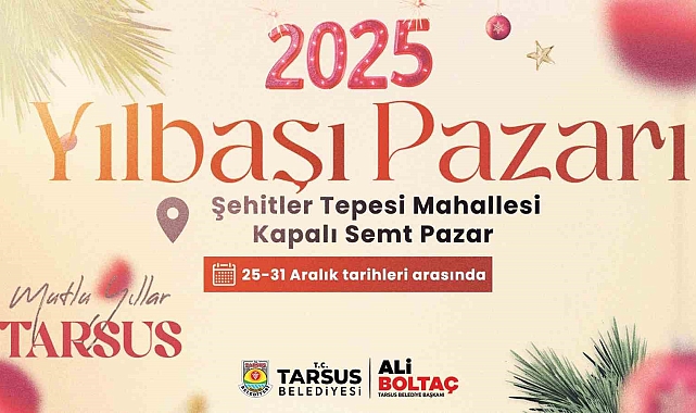 Tarsus'ta Yılbaşı Pazarı başlıyor