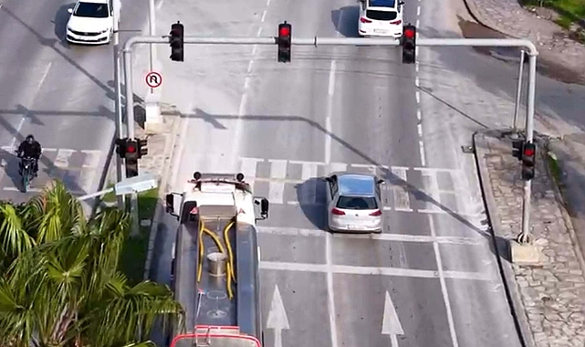 Bodrum'da dron destekli trafik denetiminde sürücülere ceza yağdı