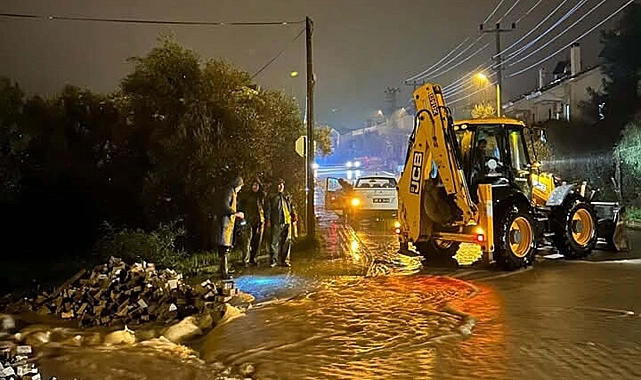 Datça'da taşkının bilançosu: 16 ev ve 2 iş yerini su bastı