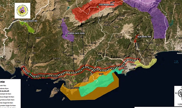 Finike- Kalkan bölünmüş yol projesine 'ÇED olumlu' kararı
