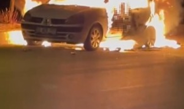 Isparta'da alevler içinde kalan otomobilin sürücüsü yanarak can verdi