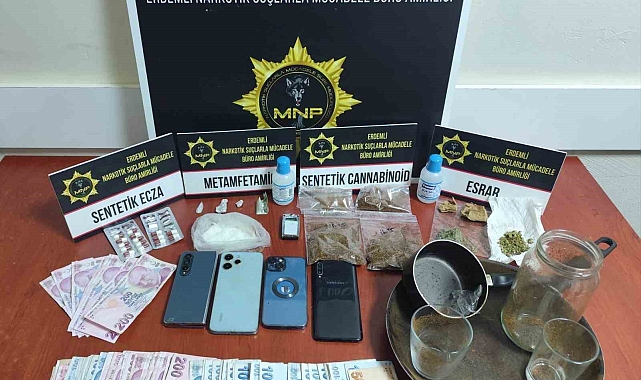 Mersin Erdemli'de Uyuşturucu Taciri 3 Şüpheli Tutuklandı