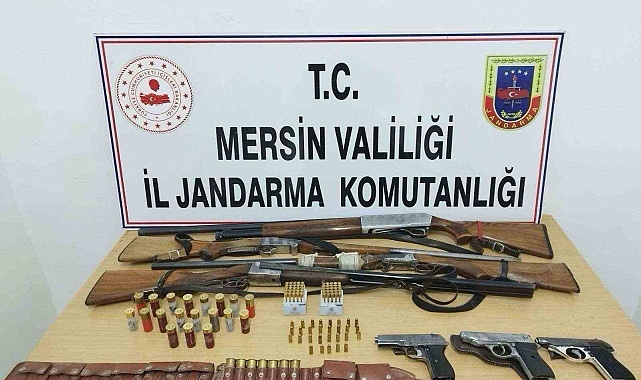 Mersin'de 3'ü tabanca 7 silah ele geçirildi