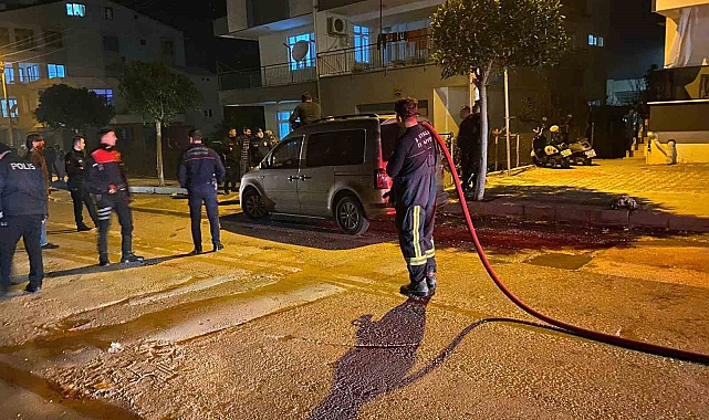 Motorunu bağlattıran babasına kızıp, kendini ve aracı yakmak istedi
