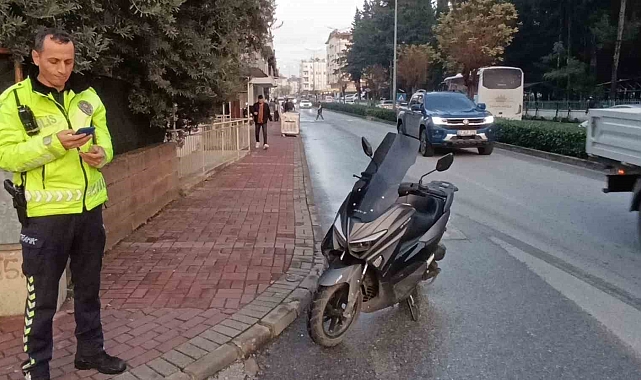 Motosikletin çarptığı scooterdaki 5 yaşındaki çocuk yaraladı