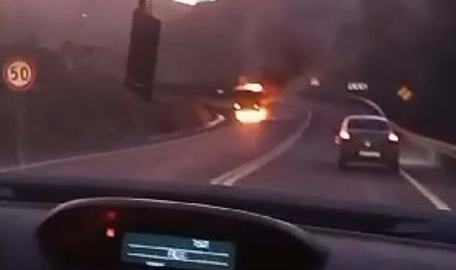 Muğla'da mazot yüklü tanker alev alev yandı