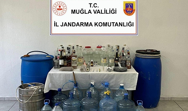 Muğla'da sahte içki operasyonunda 4 gözaltı