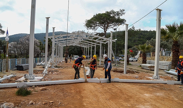 Bodrum'da pazar yerinin ilk etabı tamamlandı