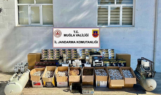 Muğla'da 1 milyon 115 bin doldurulmuş makaron ele geçirildi