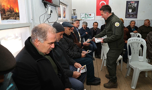 Orman yangınlarına karşı broşürlü uyarı