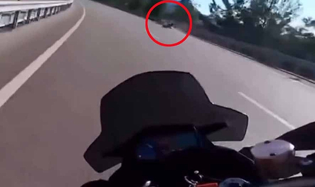 Polis Memurunun Hayatını Kaybettiği Motosiklet Kazası Kask Kamerasında