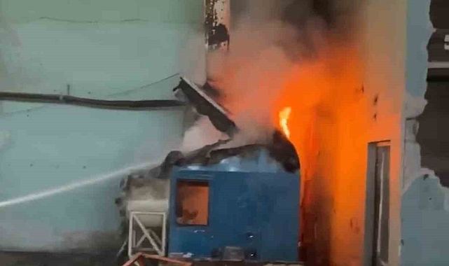 Tarsus'ta sunta fabrikasında çıkan yangın söndürüldü