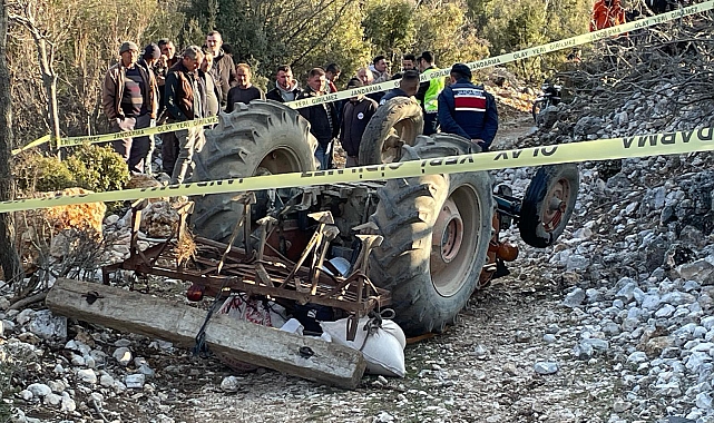 Ağlasun'da traktör devrildi; 1 ölü