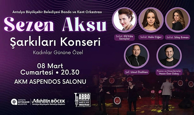 Antalya’da 8 Mart Kadınlar Günü’ne Özel Konser