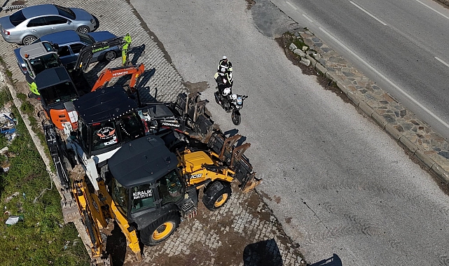 Bodrum'da kamusal alanı işgal eden iş makinelerine denetim