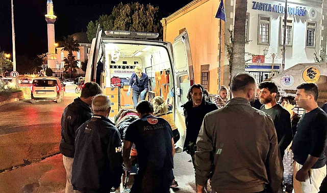 Bodrum'da yolun karşısına geçmek isteyen adama motosiklet çarptı: 2 yaralı