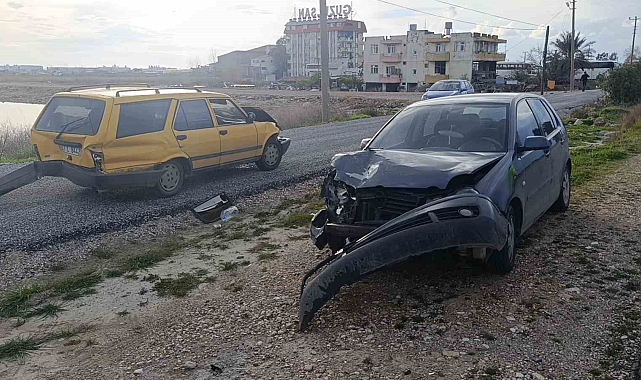 Manavgat'ta otomobil başka bir otomobile arkadan çarptı: 1 yaralı