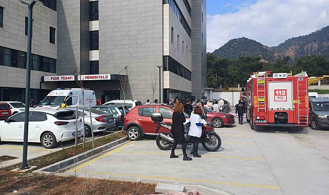 Marmaris Devlet Hastanesi'ndeki yangın UPS kablolarından çıkmış