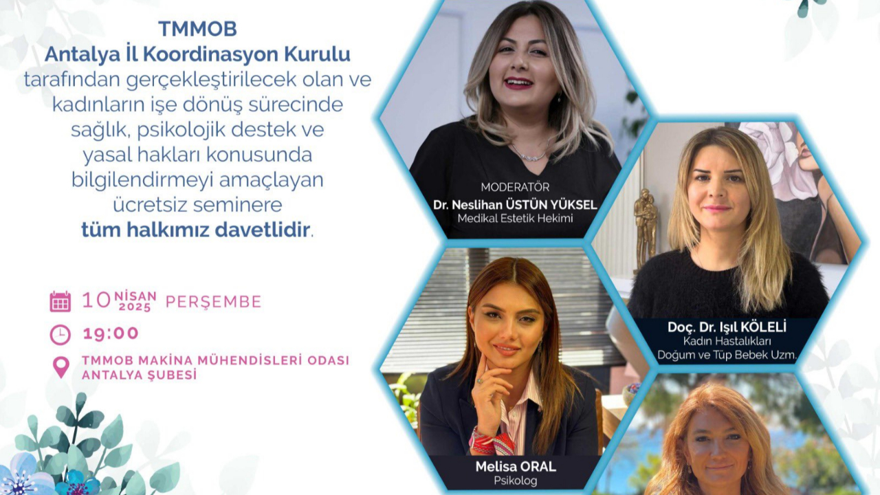 TMMOB Antalya, “İş Yerinde Eşitlik Mümkün Mü?” Konulu Seminer Gerçekleştirecek