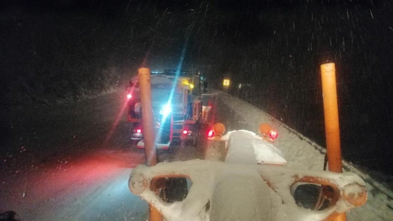Antalya-Konya karayolunda kar yağışı etkili oldu