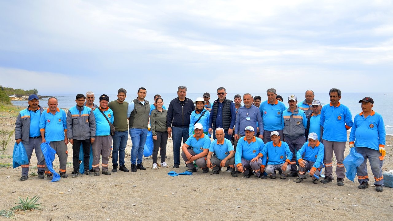 Alanya'da sahil temizliği