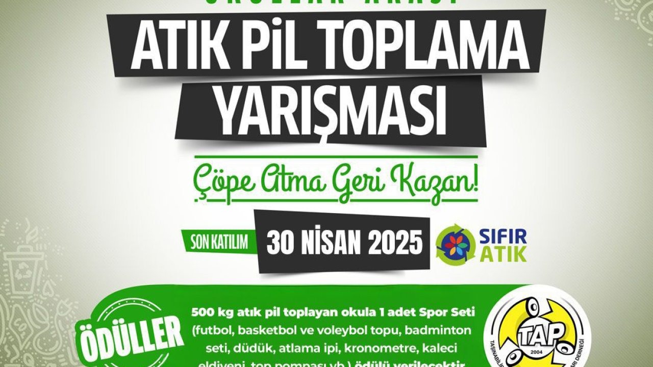 Finike'de Atık Pil Toplama Yarışması