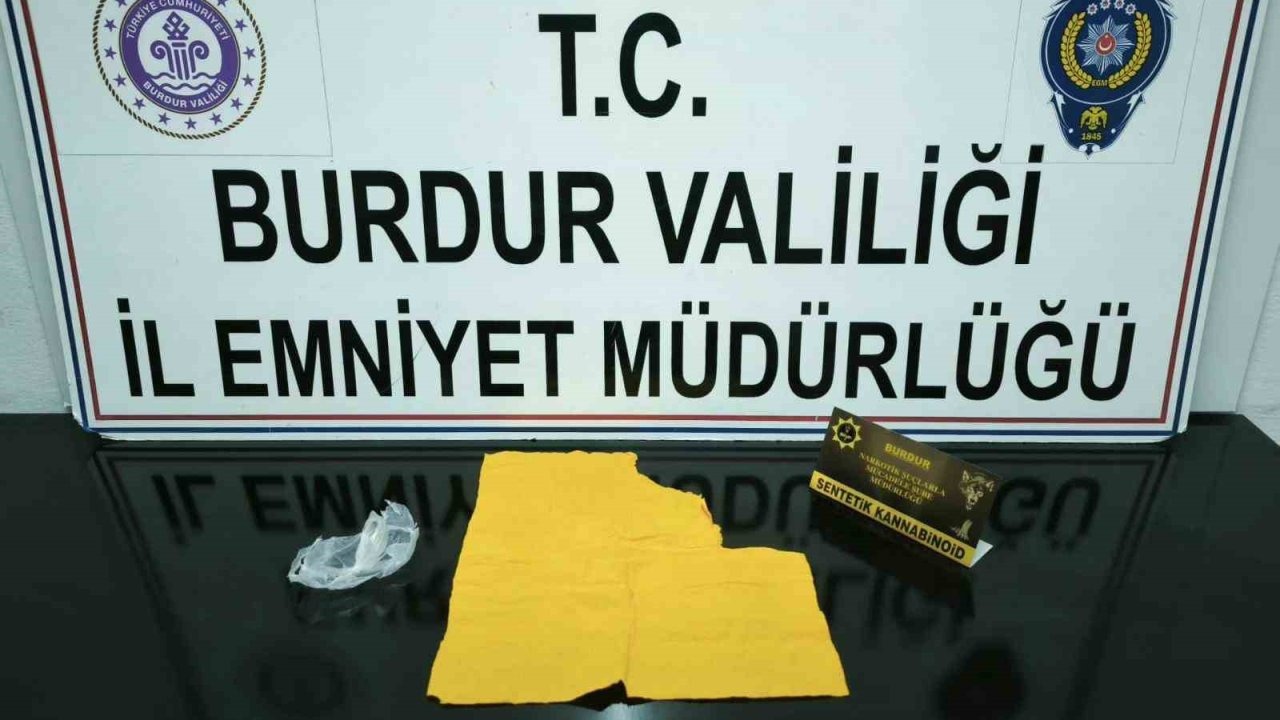 Burdur’da uyuşturucu operasyonunda 1 şüpheli tutuklandı