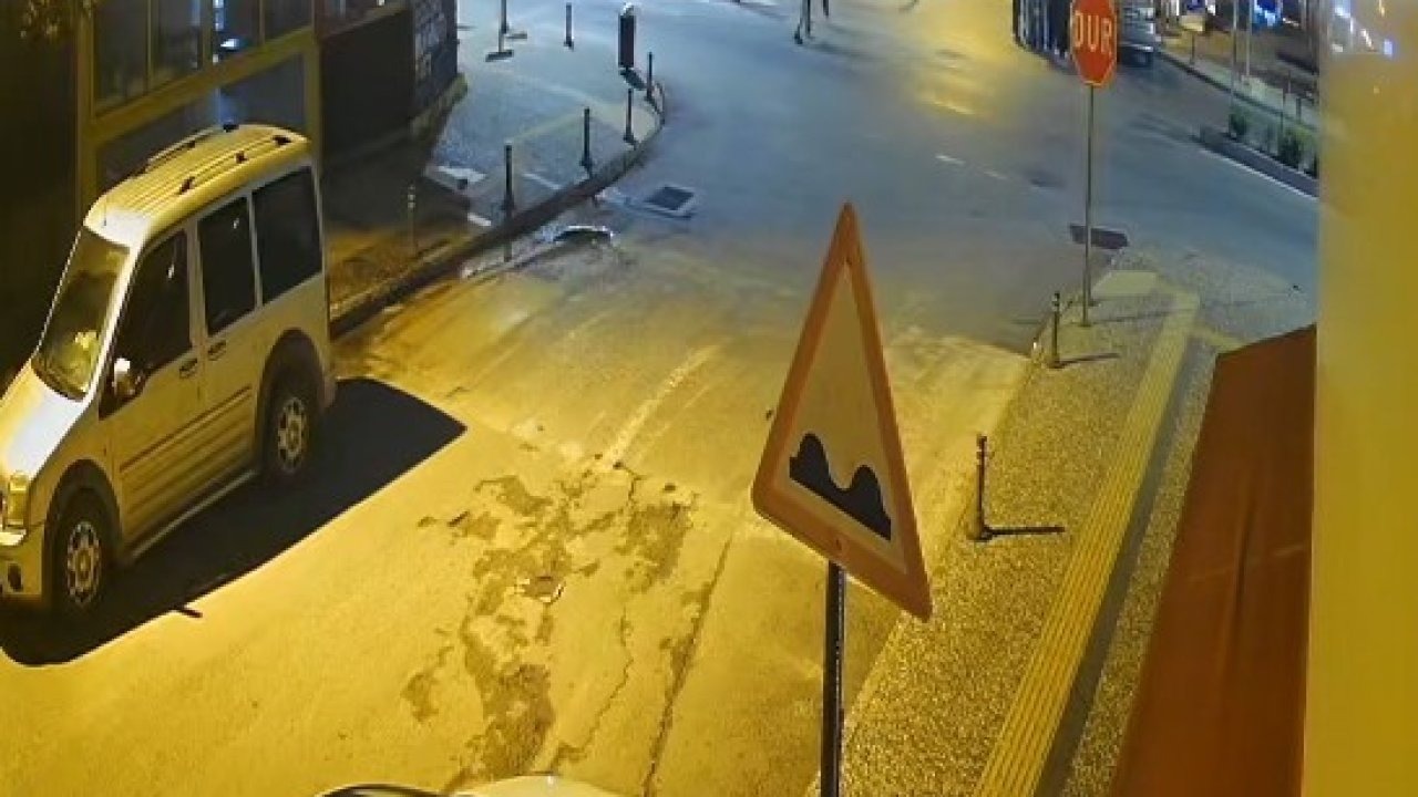 Manavgat’ta motosiklet kazası kamerada