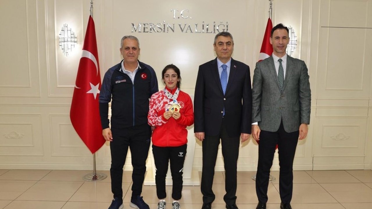 Vali Toros, Avrupa şampiyonu halterci Gamze Altun’u ağırladı